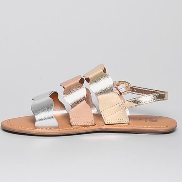 Gap Kids 3 tone metallic sandals - NEW - Picture 6 of 11